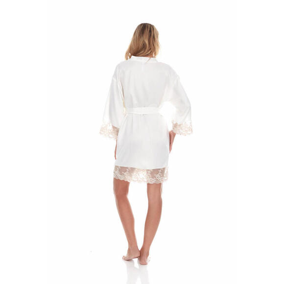 NWT Flora Nikrooz The Rosa Charmeuse Kimono - Picture 7 of 16